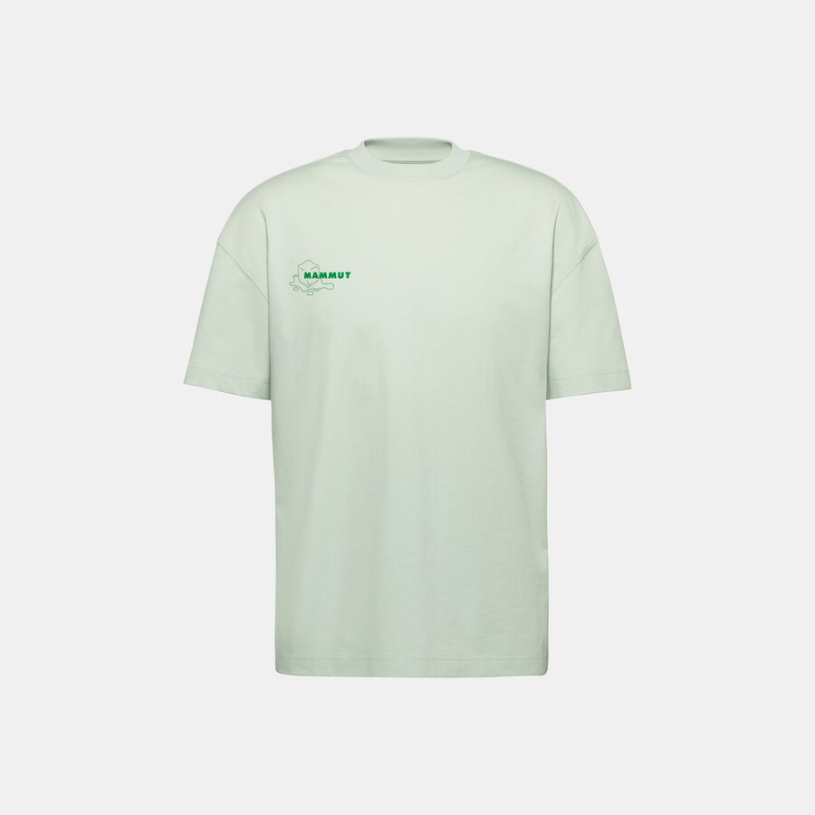 マムート ベース リラックス tシャツ メンズ グレイシャー シルバー セージ