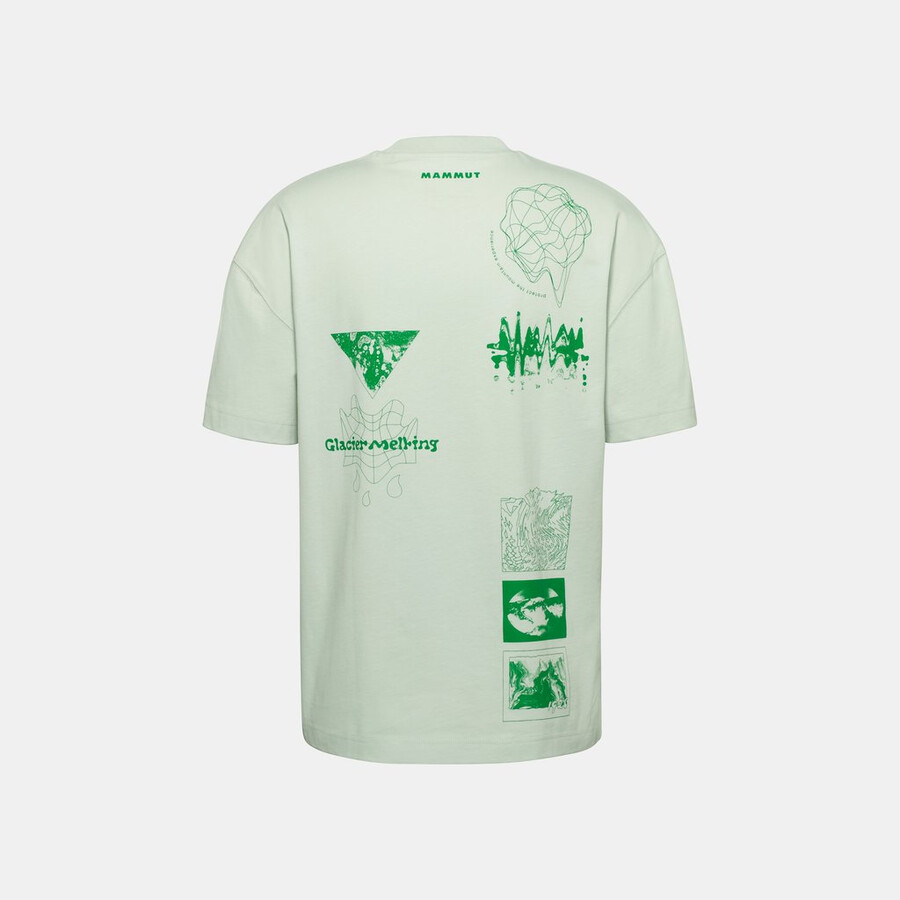 マムート ベース リラックス tシャツ メンズ グレイシャー シルバー セージ