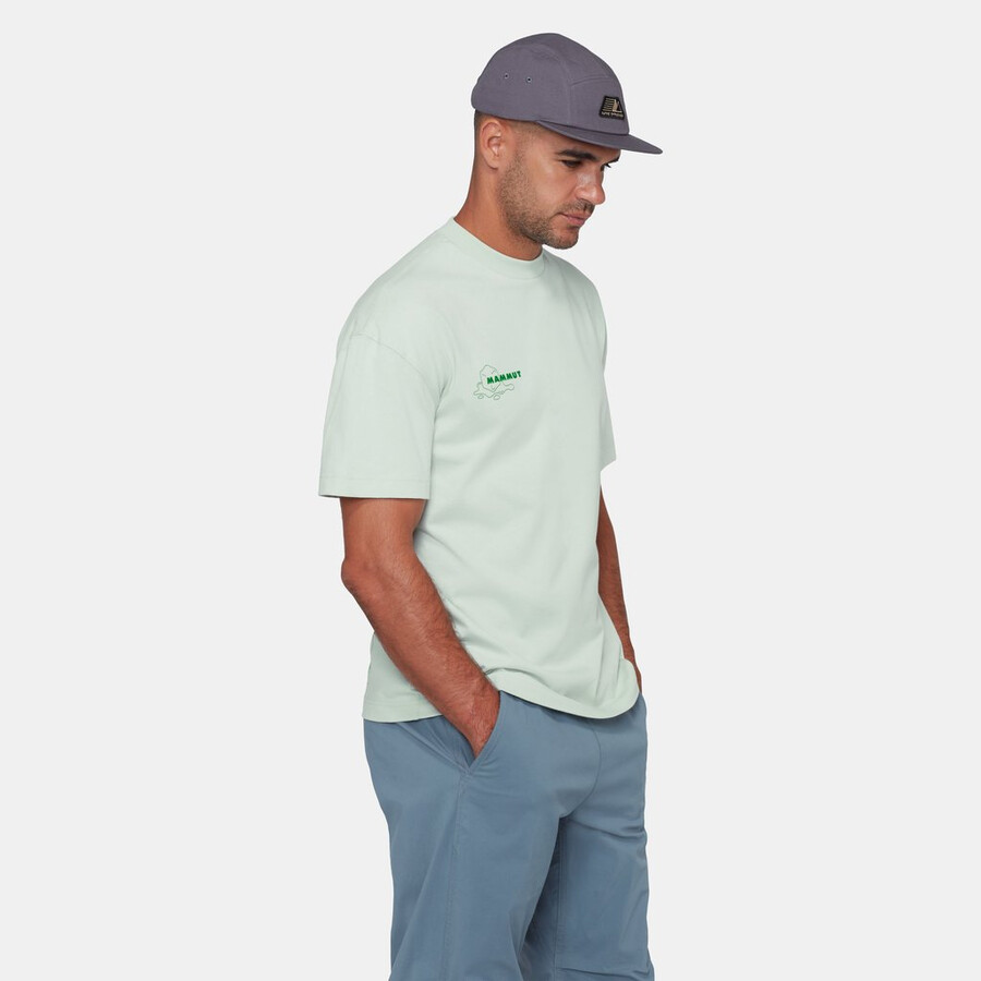 マムート ベース リラックス tシャツ メンズ グレイシャー シルバー セージ