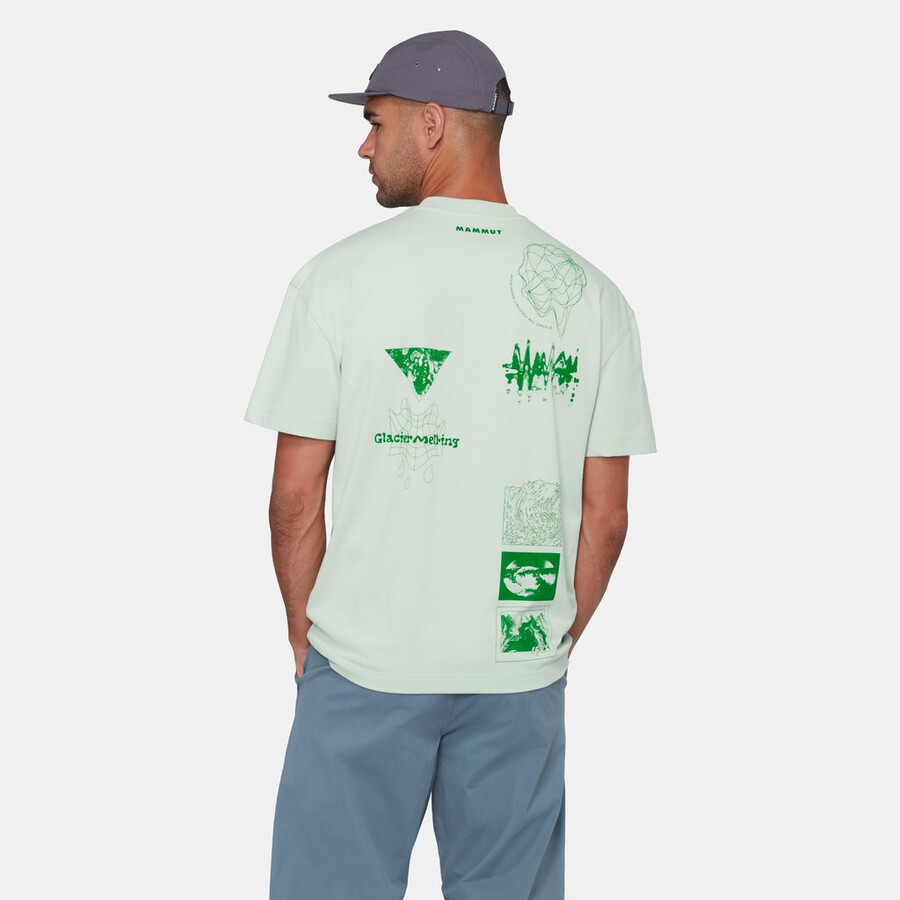 マムート ベース リラックス tシャツ メンズ グレイシャー シルバー セージ