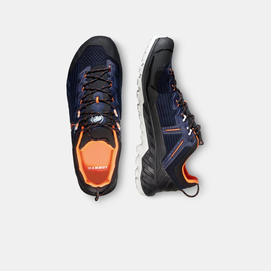 アルナスカ ニット iii ロー gtx メンズ ブラック-グレイシャーブルー