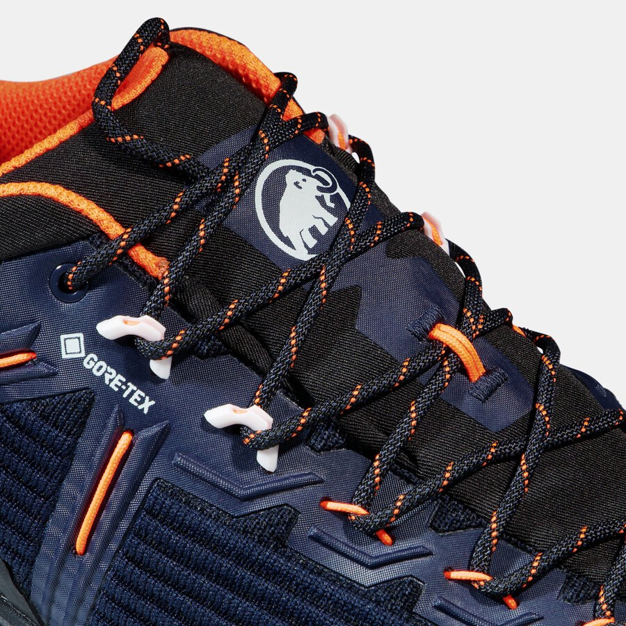 アルナスカ ニット iii ロー gtx メンズ ブラック-グレイシャーブルー