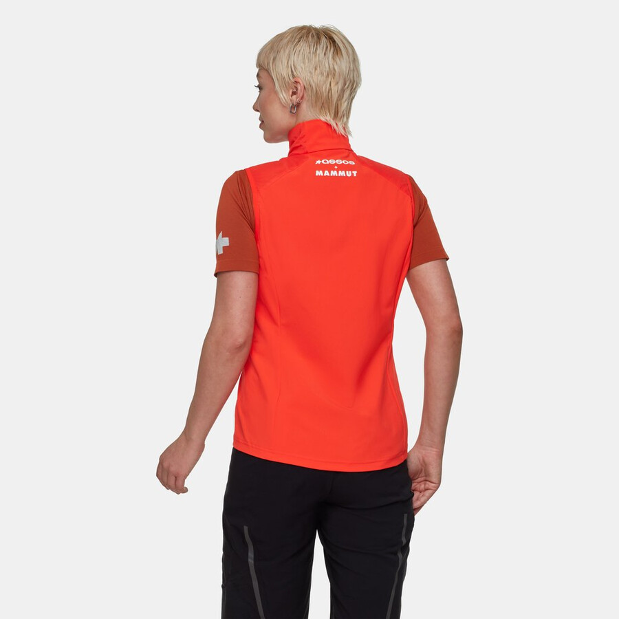 assos x mammut ml ハイブリッドベスト レディース マムート レッド