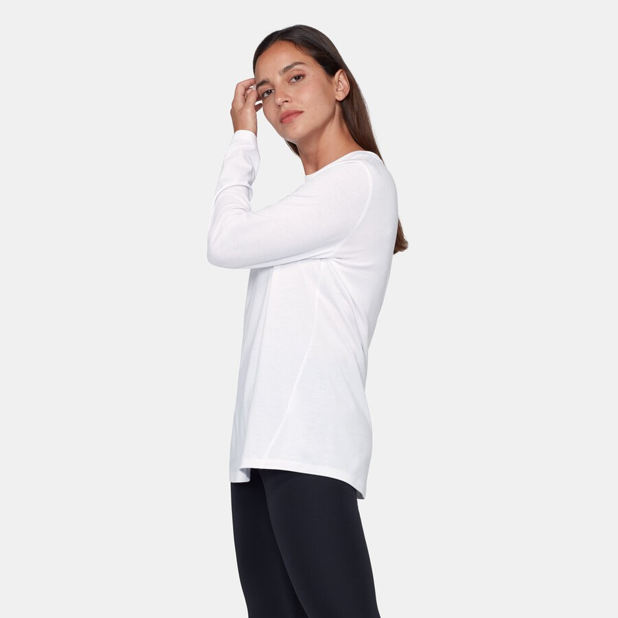 マウンテンロングスリーブtシャツ レディース ブルームリサルプホルン ホワイト