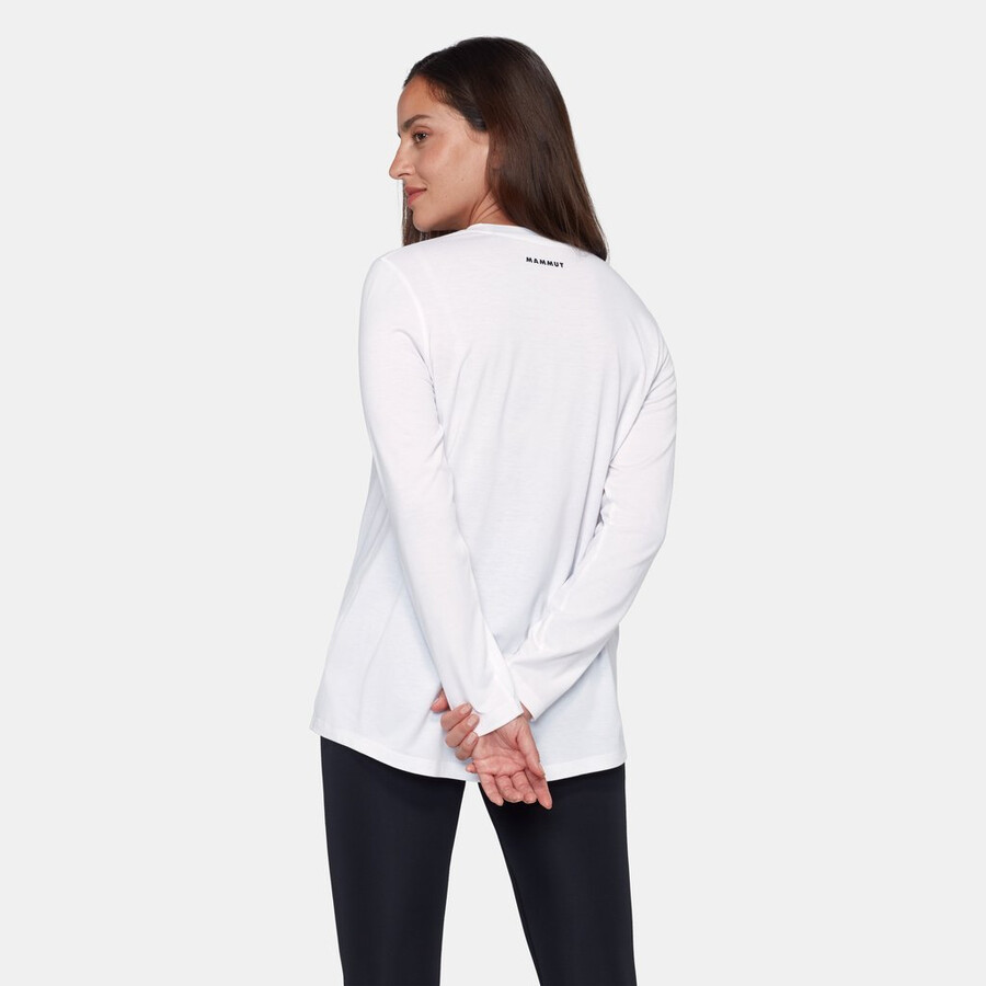 マウンテンロングスリーブtシャツ レディース ブルームリサルプホルン ホワイト
