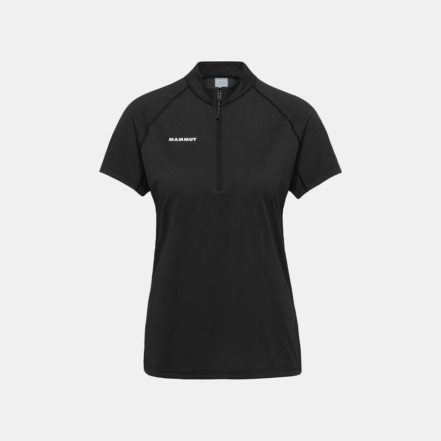 ducan fl ハーフジップ tシャツ レディース ブラック