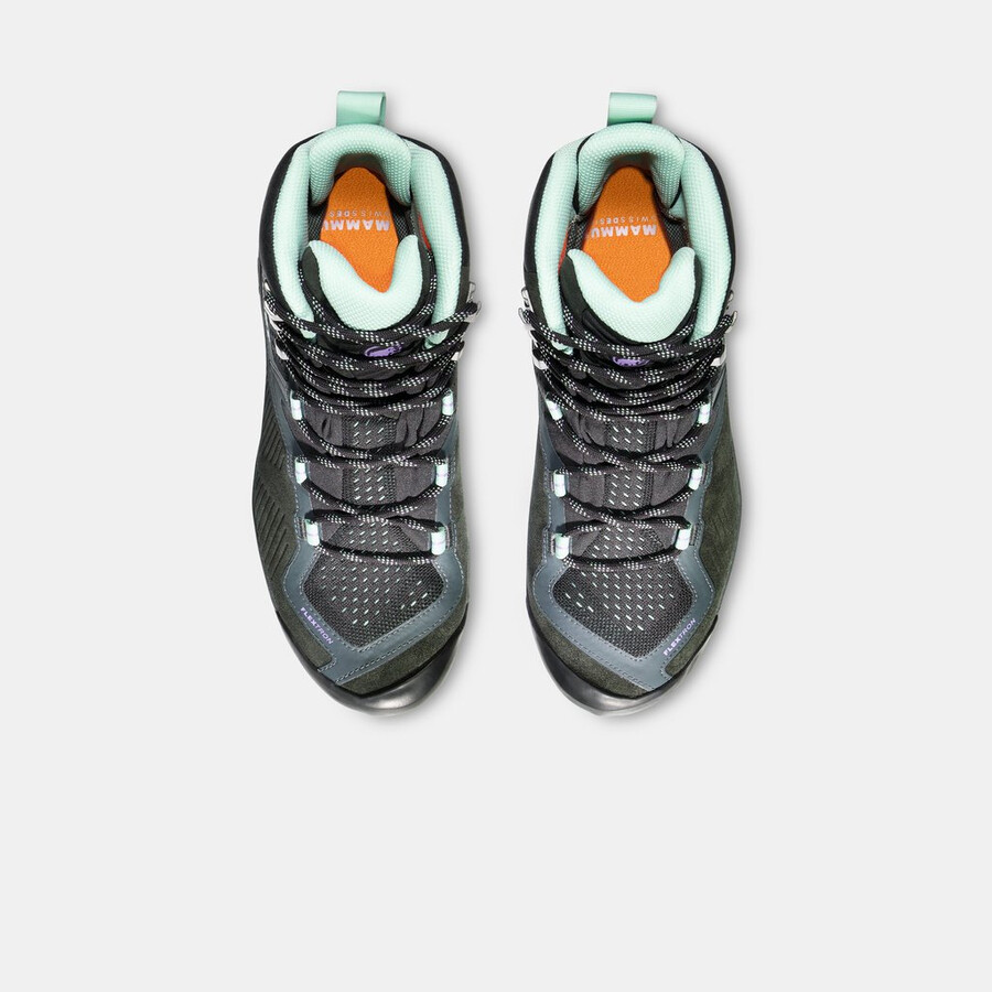 sapuen high gtx レディース ダークスチール-ネオミント