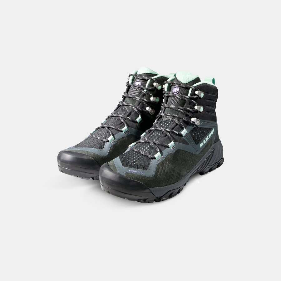 sapuen high gtx レディース ダークスチール-ネオミント