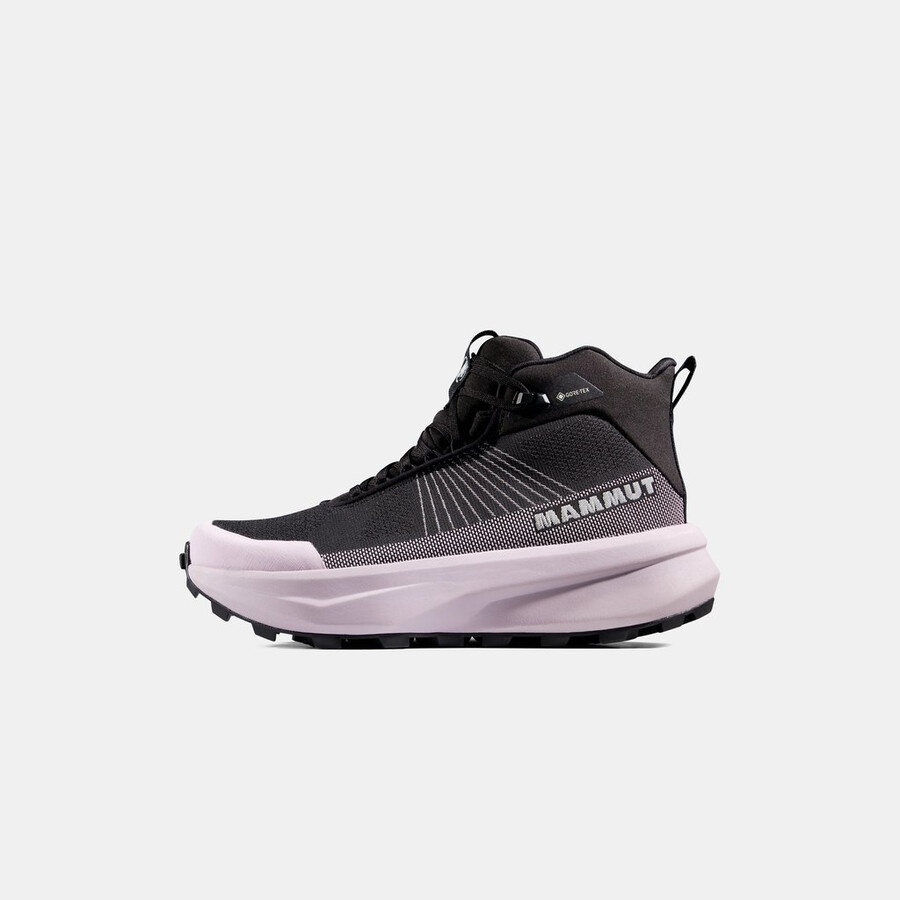 aenergy mtn mid gtx レディース ブラック-アルパイン カラミント