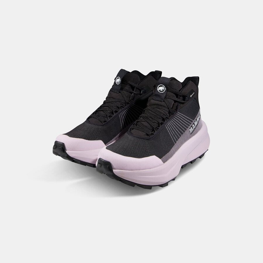 aenergy mtn mid gtx レディース ブラック-アルパイン カラミント